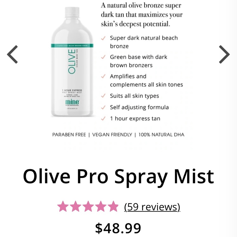 Mine Tan pro spray mist never used